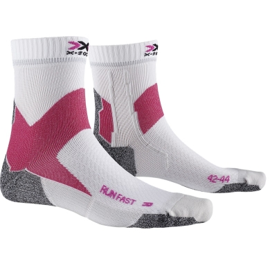 X-Socks Running Socks Run Fast 4.0 (Trail runs) white/pink Men - 1 Pair